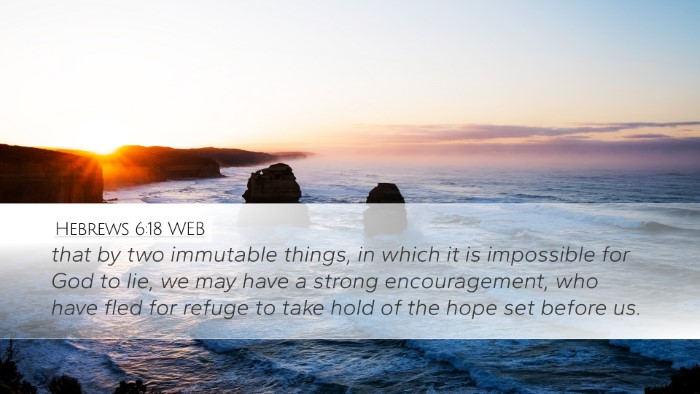 Hebrews 6:18 WEB Bible Verse Image