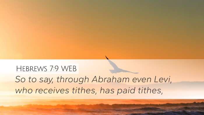 Hebrews 7:9 WEB Bible Verse Image