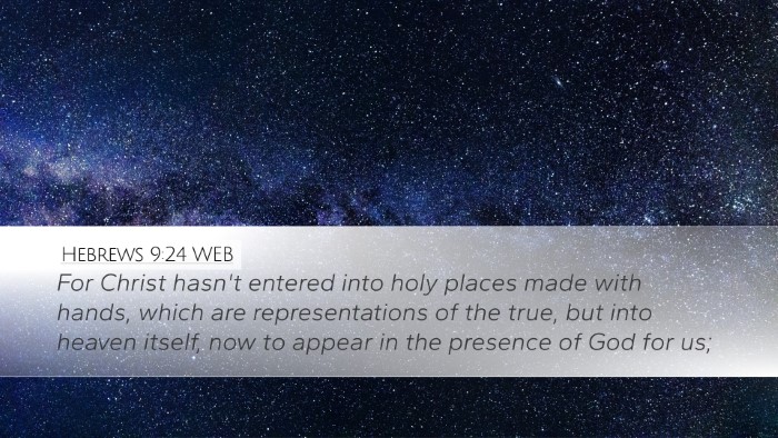 Hebrews 9:24 WEB Bible Verse Image