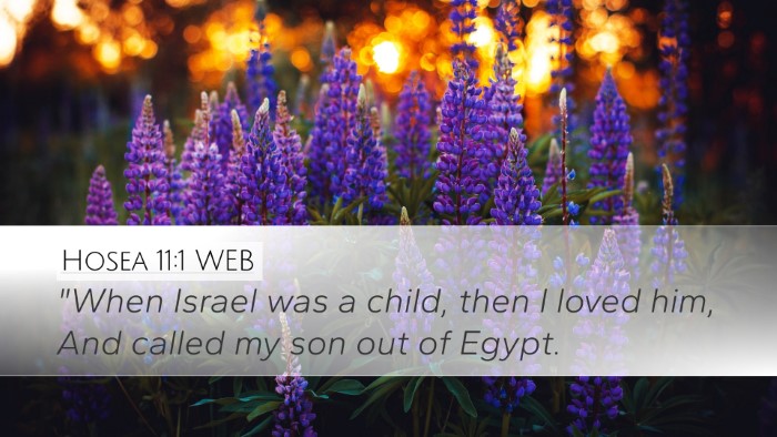 Hosea 11:1 WEB Bible Verse Image