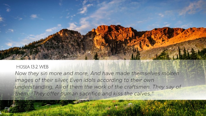 Hosea 13:2 WEB Bible Verse Image