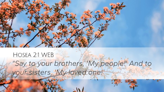 Hosea 2:1 WEB Bible Verse Image