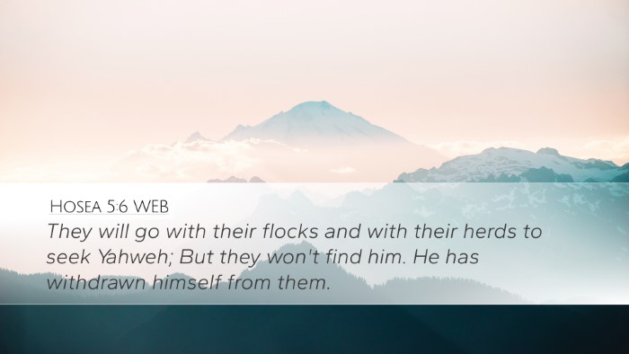 Hosea 5:6 WEB Bible Verse Image