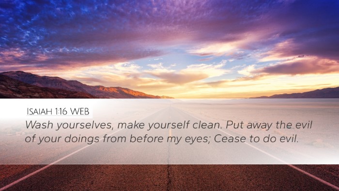 Isaiah 1:16 WEB Bible Verse Image