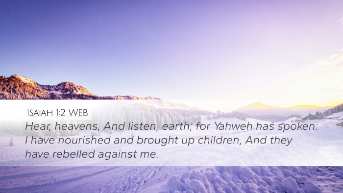 Isaiah 1:2 WEB Bible Verse Image