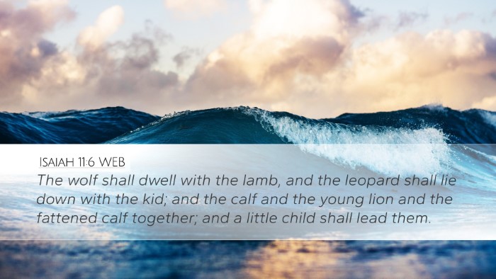 Isaiah 11:6 WEB Bible Verse Image