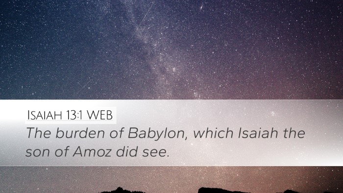 Isaiah 13:1 WEB Bible Verse Image