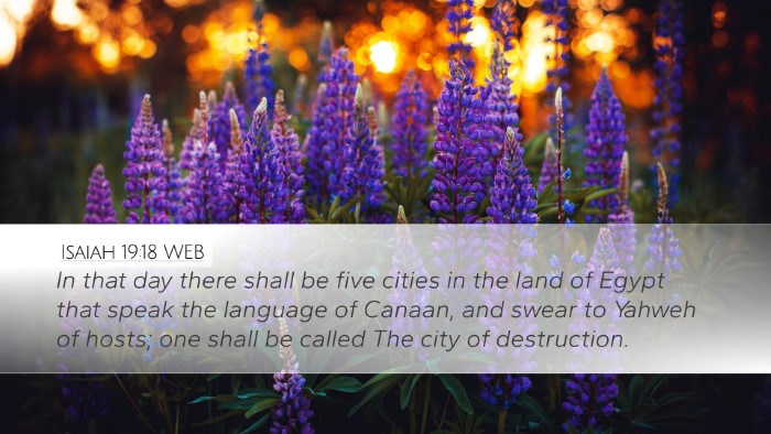Isaiah 19:18 WEB Bible Verse Image