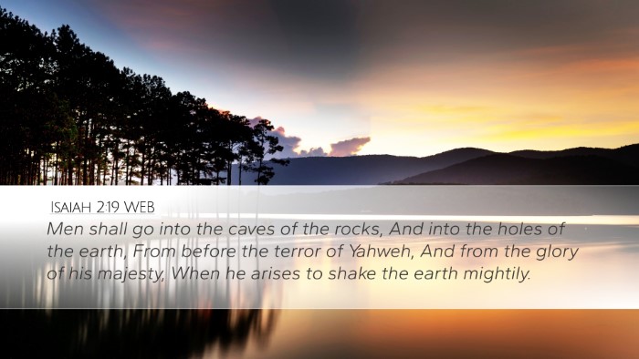 Isaiah 2:19 WEB Bible Verse Image