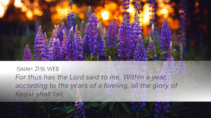 Isaiah 21:16 WEB Bible Verse Image