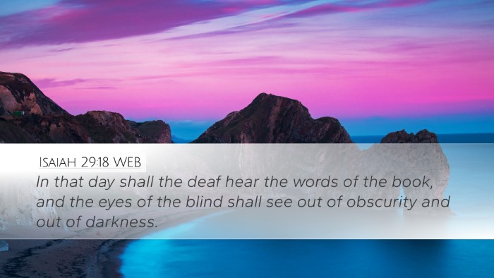 Isaiah 29:18 WEB Bible Verse Image