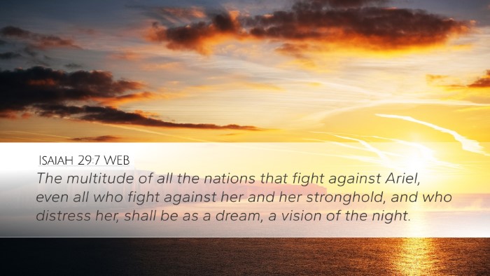 Isaiah 29:7 WEB Bible Verse Image