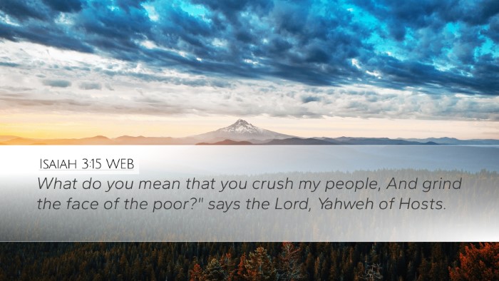 Isaiah 3:15 WEB Bible Verse Image