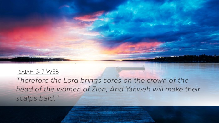 Isaiah 3:17 WEB Bible Verse Image