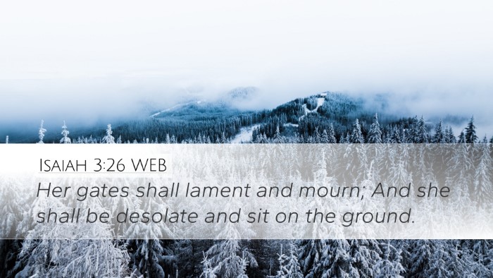 Isaiah 3:26 WEB Bible Verse Image