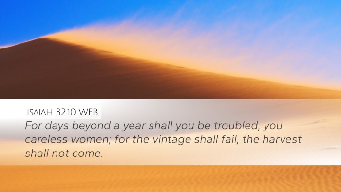 Isaiah 32:10 WEB Bible Verse Image