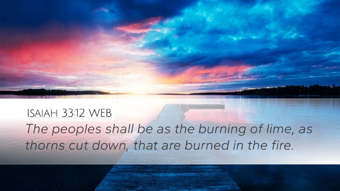 Isaiah 33:12 WEB Bible Verse Image