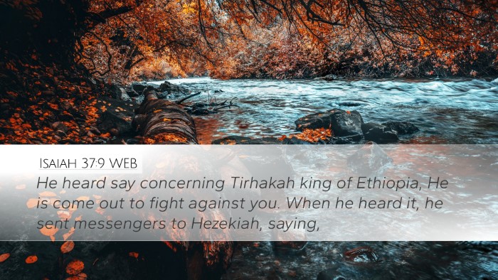 Isaiah 37:9 WEB Bible Verse Image