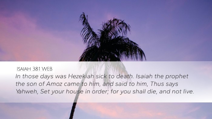Isaiah 38:1 WEB Bible Verse Image