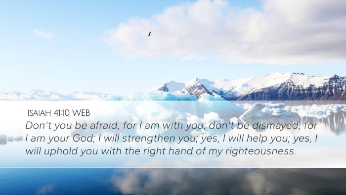 Isaiah 41:10 WEB Bible Verse Image