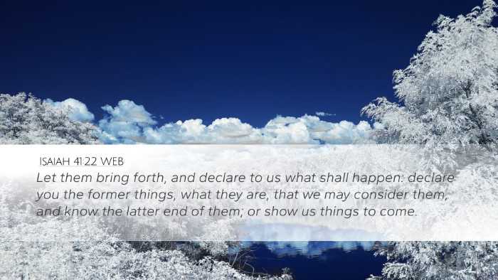 Isaiah 41:22 WEB Bible Verse Image