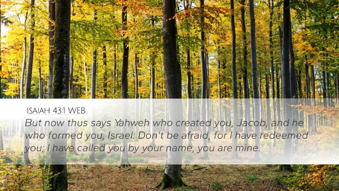 Isaiah 43:1 WEB Bible Verse Image