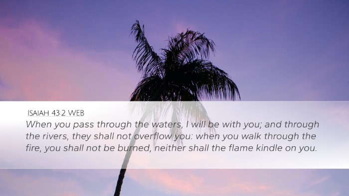 Isaiah 43:2 WEB Bible Verse Image