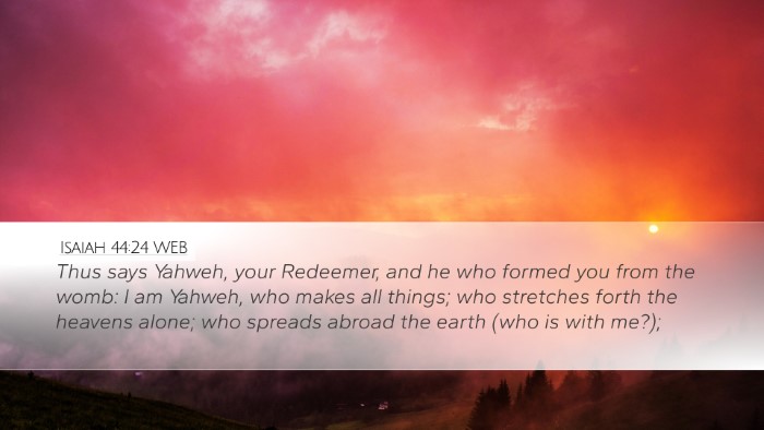 Isaiah 44:24 WEB Bible Verse Image