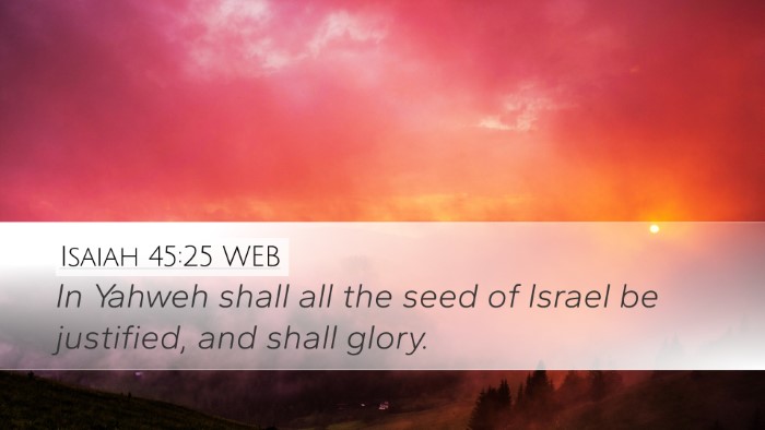 Isaiah 45:25 WEB Bible Verse Image
