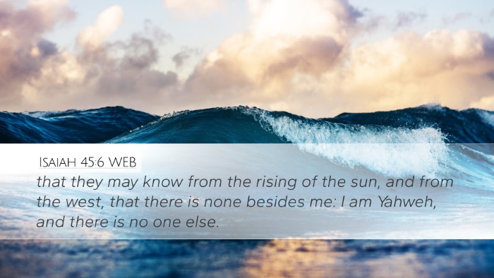 Isaiah 45:6 WEB Bible Verse Image