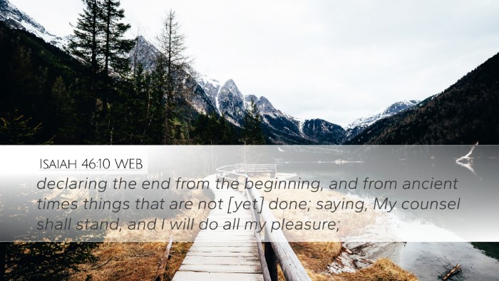 Isaiah 46:10 WEB Bible Verse Image