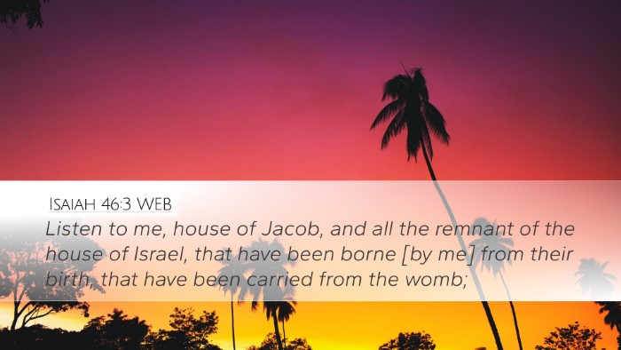 Isaiah 46:3 WEB Bible Verse Image