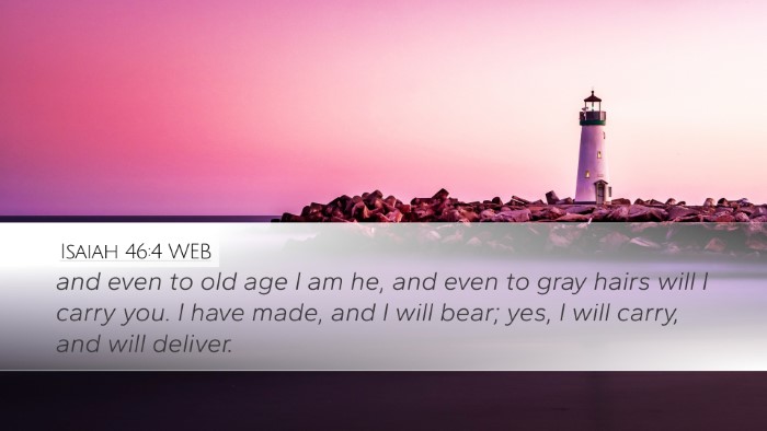 Isaiah 46:4 WEB Bible Verse Image