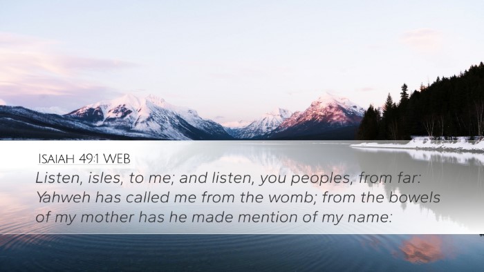 Isaiah 49:1 WEB Bible Verse Image