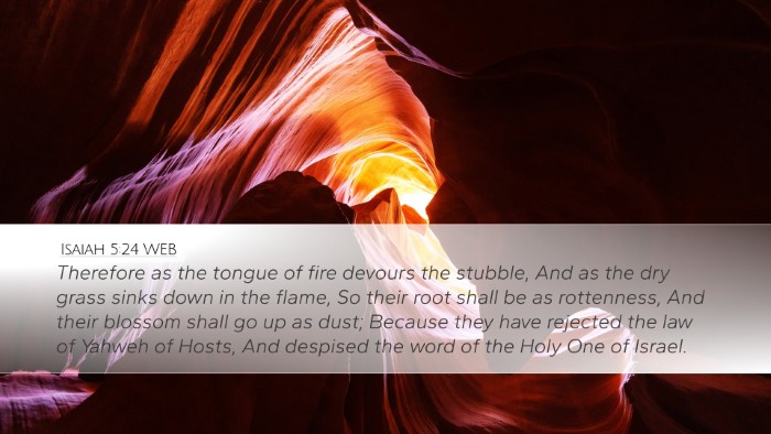 Isaiah 5:24 WEB Bible Verse Image