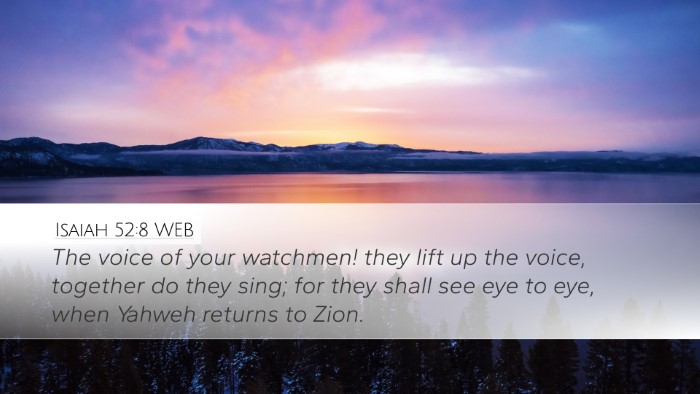 Isaiah 52:8 WEB Bible Verse Image