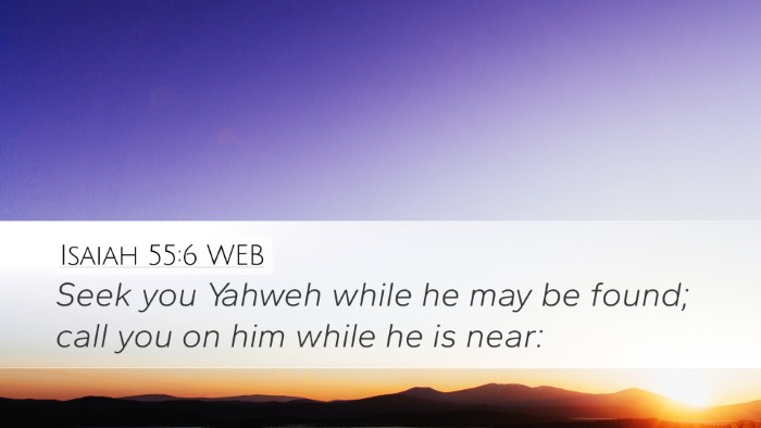 Isaiah 55:6 WEB Bible Verse Image