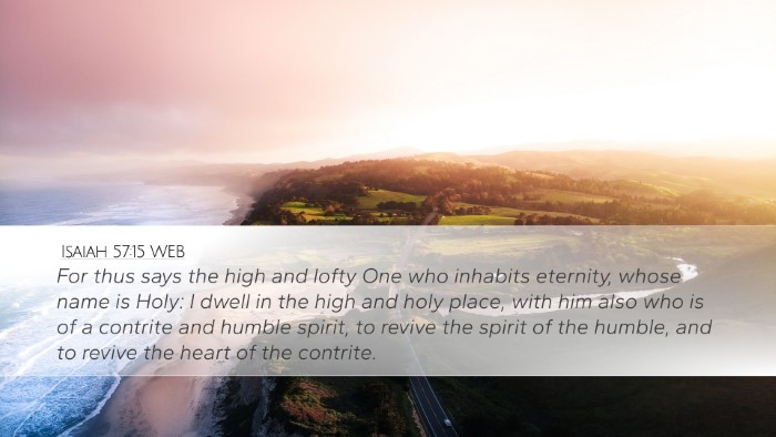 Isaiah 57:15 WEB Bible Verse Image