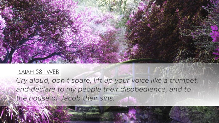 Isaiah 58:1 WEB Bible Verse Image