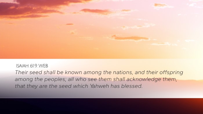 Isaiah 61:9 WEB Bible Verse Image