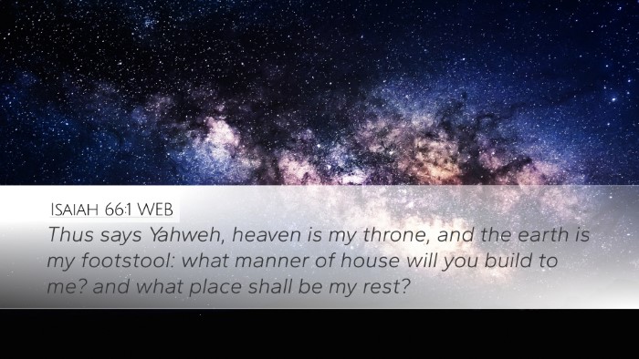 Isaiah 66:1 WEB Bible Verse Image