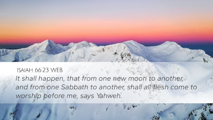 Isaiah 66:23 WEB Bible Verse Image