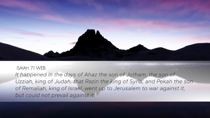 Isaiah 7:1 WEB Bible Verse Image