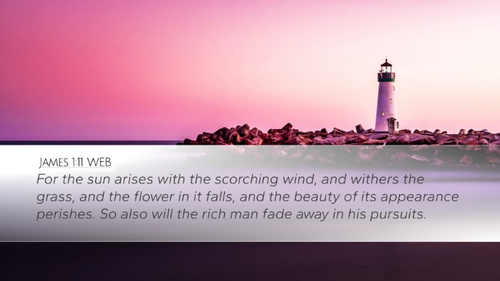 James 1:11 WEB Bible Verse Image