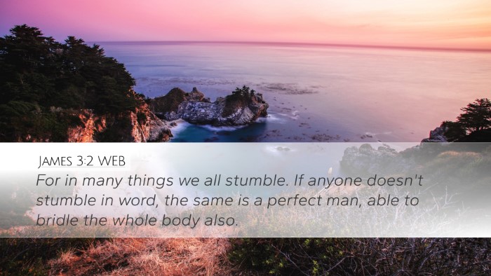 James 3:2 WEB Bible Verse Image
