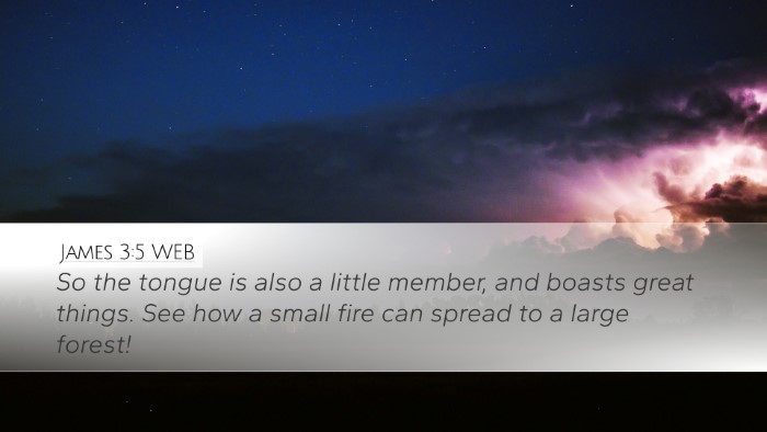 James 3:5 WEB Bible Verse Image