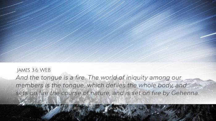 James 3:6 WEB Bible Verse Image
