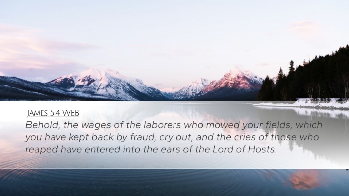James 5:4 WEB Bible Verse Image