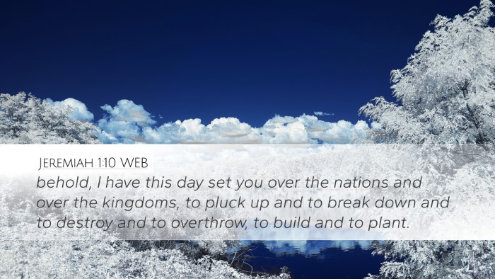 Jeremiah 1:10 WEB Bible Verse Image