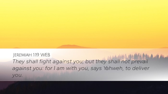 Jeremiah 1:19 WEB Bible Verse Image